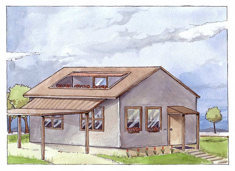 Und so sieht das Haus im  Wertgutachten aus.